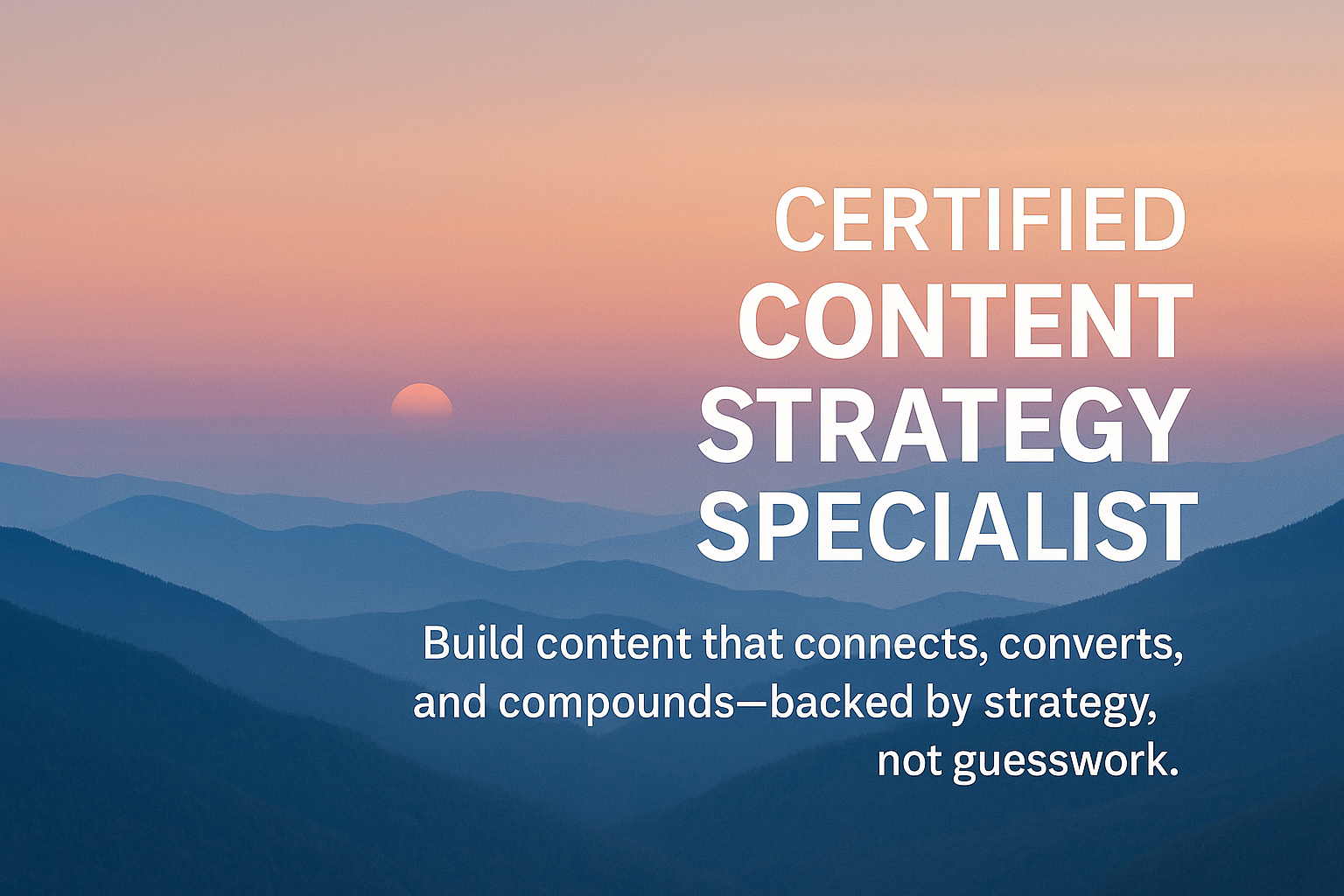 Certified Content Strategy Specialist